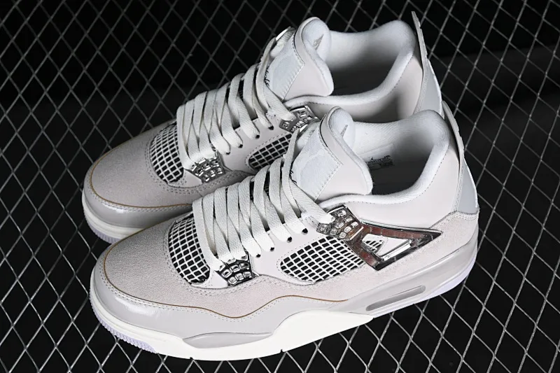 All categories Air Jordan Jordan series basketball shoes Air Jordan 4 Air Jordan 4 Retro "Frozen Moments" AJ4 Joe 4 electroplated silver AQ9129-001